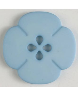 Kunststoffknopf Blume mit 2 Löchern - Größe: 20mm - Farbe: blau - Art.Nr. 264612