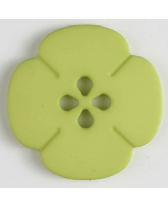 Kunststoffknopf Blume mit 2 Löchern - Größe: 20mm - Farbe: grün - Art.Nr. 264614