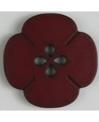 plastic button flower with 2 holes - Size: 25mm - Color: red - Art.No. 314616