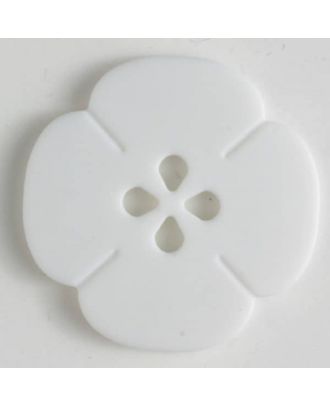 plastic button flower with 2 holes - Size: 25mm - Color: white - Art.No. 310725