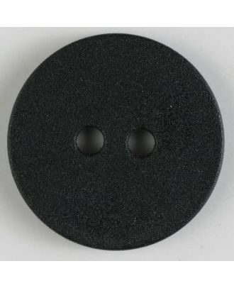 Polyamidknopf schlicht mit angerauter Oberfläche mit 2 Löchern - Größe: 20mm - Farbe: schwarz - Art.Nr. 261193