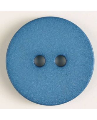 Polyamidknopf schlicht mit angerauter Oberfläche mit 2 Löchern -  Größe: 20mm - Farbe: blau - Art.Nr. 267604