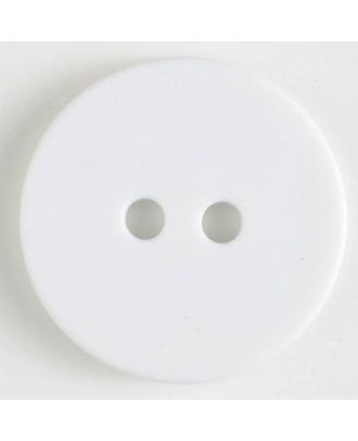 Polyamidknopf schlicht mit angerauter Oberfläche mit 2 Löchern -  Größe: 30mm - Farbe: weiss - Art.Nr. 341055