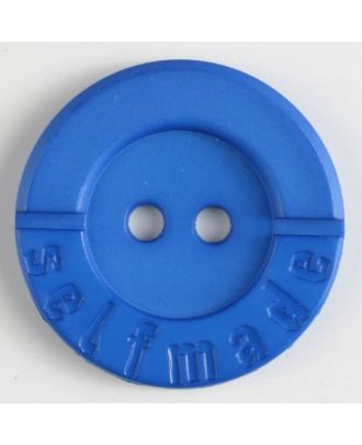 polyamide button 2 holes selfmade - Size: 36mm - Color: blue - Art.No. 375612