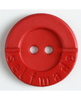 polyamide button 2 holes selfmade - Size: 36mm - Color: red - Art.No. 370558