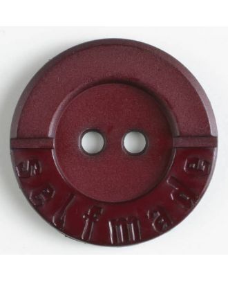 polyamide button 2 holes selfmade - Size: 36mm - Color: wine red - Art.No. 375616