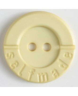 polyamide button 2 holes selfmade - Size: 36mm - Color: yellow - Art.No. 375617