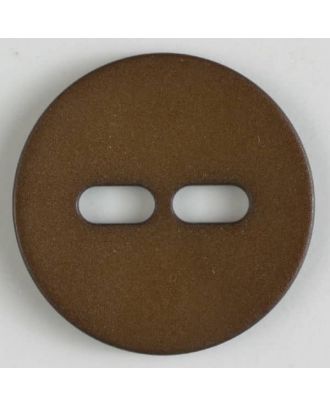 Polyamidknopf schlicht mit 2 ovalen Knopflöchern - Größe: 28mm - Farbe: braun - Art.Nr. 347611