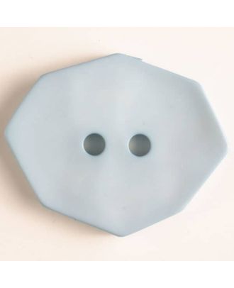 Polyamidknopf achteckig, 2-loch - Größe: 50mm - Farbe: blau - Art.Nr. 450154
