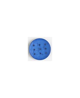 Polyamidknopf zum Selbstgestalten, rund, mit 9 Löchern zur Individualisierung mit Garn - Größe: 45mm - Farbe: blau - Art.Nr. 390278