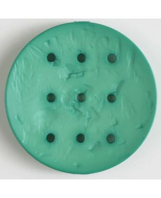 Polyamidknopf rund mit 9 Löchern zur Individualisierung mit Garn - Größe: 45mm - Farbe: grün - Art.Nr. 390292