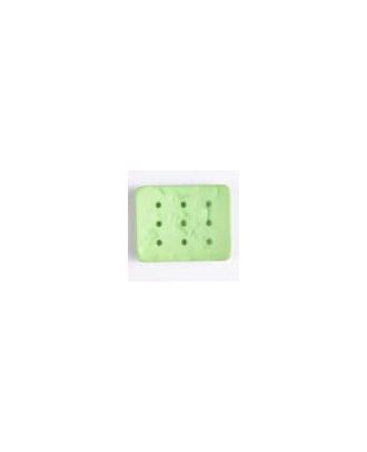 Polyamidknopf zum Selbstgestalten, rechteckig, mit 9 Löchern zur Individualisierung mit Garn - Größe: 54mm - Farbe: grün - Art.Nr. 400189