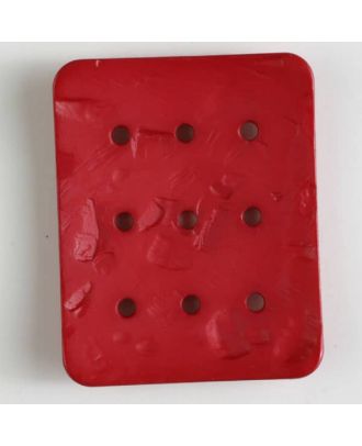 polyamide button with  9 holes - Size: 54mm - Color: red - Art.No. 400242