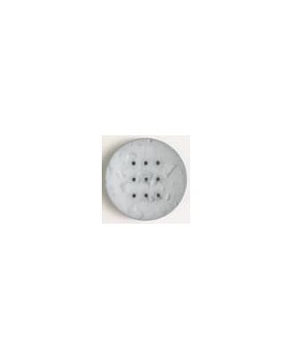 Polyamidknopf zum Selbstgestalten, rund, mit 9 Löchern zur Individualisierung mit Garn - Größe: 60mm - Farbe: grau - Art.Nr. 410184