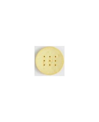 Polyamidknopf zum Selbstgestalten, rund, mit 9 Löchern zur Individualisierung mit Garn - Größe: 60mm - Farbe: gelb - Art.Nr. 410193