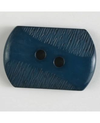 Polyamidknopf mit teilweise schrägen Rillen mit 2 Löchern - Größe: 25mm - Farbe: marineblau - Art.Nr. 310778