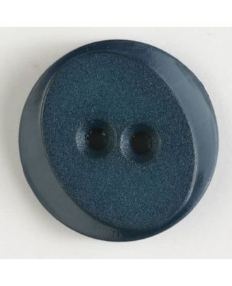 Polyamidknopf rund mit ovalem Einsatz mit 2 Löchern - Größe: 23mm - Farbe: marineblau - Art.Nr. 310783