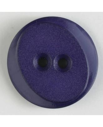 Polyamidknopf rund mit ovalem Einsatz mit 2 Löchern - Größe: 18mm - Farbe: lila - Art.Nr. 267622
