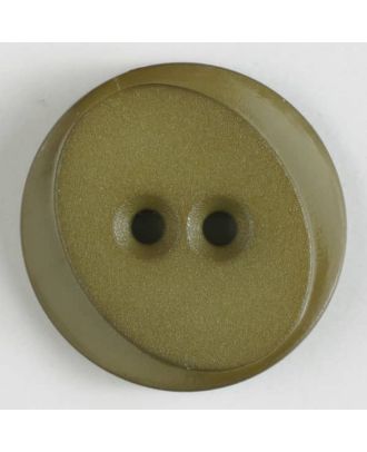 Polyamidknopf rund mit ovalem Einsatz mit 2 Löchern - Größe: 30mm - Farbe: grün - Art.Nr. 347623