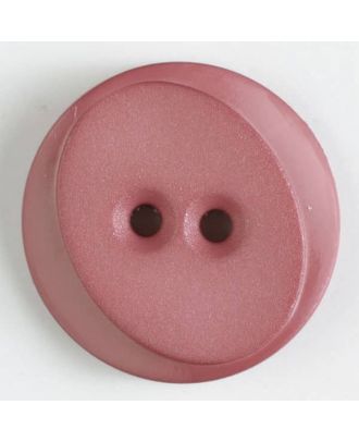 Polyamidknopf rund mit ovalem Einsatz mit 2 Löchern -  Größe: 23mm - Farbe: pink - Art.Nr. 317624