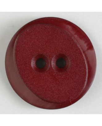 Polyamidknopf rund mit ovalem Einsatz mit 2 Löchern - Größe: 23mm - Farbe: weinrot - Art.Nr. 317625