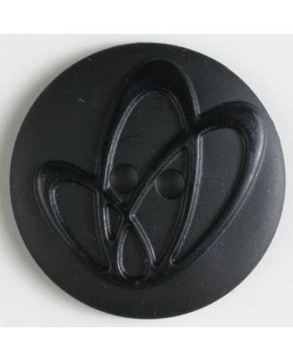 Polyamidknopf mit Löchern - Größe: 32mm - Farbe: schwarz - Art.Nr. 370629