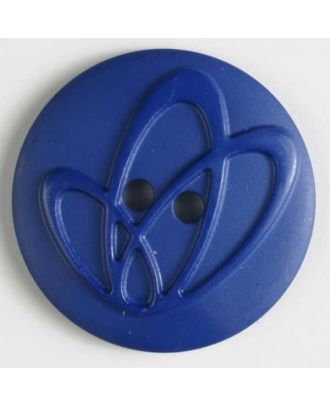 polyamide button with holes - Size: 32mm - Color: blue - Art.No. 378611