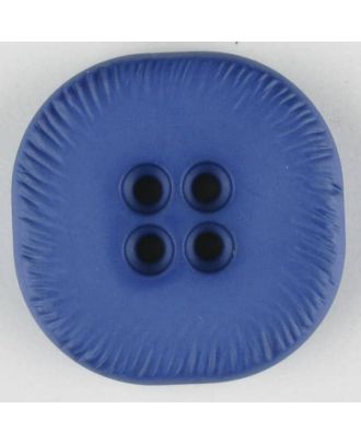 Polyamidknopf, viereckig, 4-Löcher optisch dunkler abgesetzt - Größe: 32mm - Farbe: blau - Art.Nr. 372710