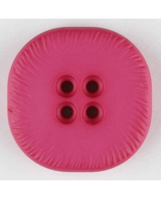Polyamidknopf, viereckig, 4-Löcher optisch dunkler abgesetzt - Größe: 23mm - Farbe: pink - Art.Nr. 312714