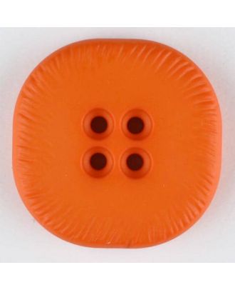 Polyamidknopf, viereckig, 4-Löcher optisch dunkler abgesetzt - Größe: 32mm - Farbe: orange - Art.Nr. 372716