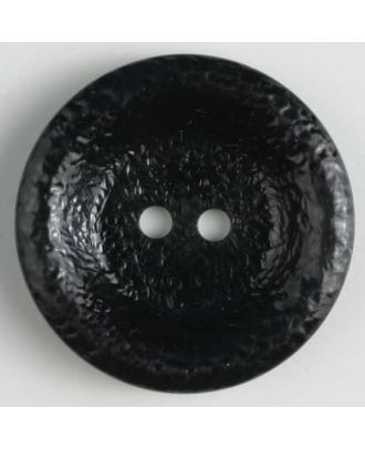 Polyamidknopf, glänzende unruhige Oberfläche, 2-loch - Größe: 34mm - Farbe: schwarz - Art.Nr. 370661