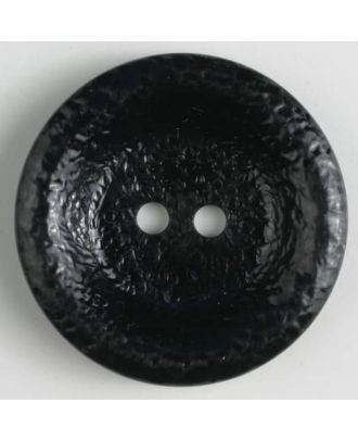 Polyamidknopf, glänzende unruhige Oberfläche, 2-loch - Größe: 25mm - Farbe: schwarz - Art.Nr. 310861