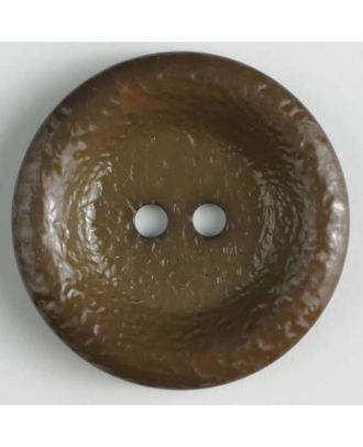 Polyamidknopf, glänzend unruhige Oberfläche, 2-loch -  Größe: 34mm - Farbe: braun - Art.Nr. 372701