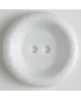 polyamide button, shiny, 2 holes - Size: 25mm - Color: white - Art.No. 310860