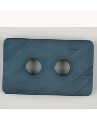 Polyamidknopf rechteckig mit abgerundeten Ecken,  2-loch - Größe: 55mm - Farbe: blau - Art.Nr. 453706