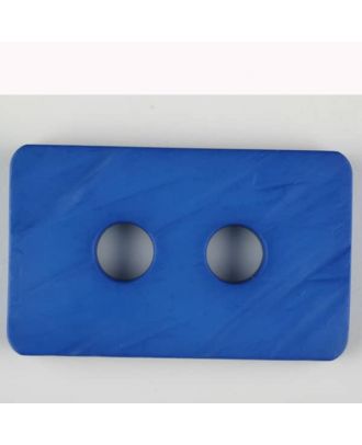 Polyamidknopf rechteckig mit abgerundeten Ecken,  2-loch - Größe: 55mm - Farbe: blau - Art.Nr. 453705