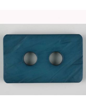 Polyamidknopf rechteckig mit abgerundeten Ecken,  2-loch -  Größe: 40mm - Farbe: blau - Art.Nr. 403708