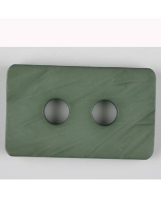 Polyamidknopf rechteckig mit abgerundeten Ecken,  2-loch - Größe: 40mm - Farbe: grün - Art.Nr. 403713