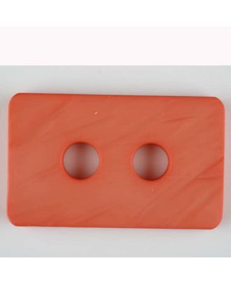 Polyamidknopf rechteckig mit abgerundeten Ecken,  2-loch - Größe: 55mm - Farbe: orange - Art.Nr. 453715