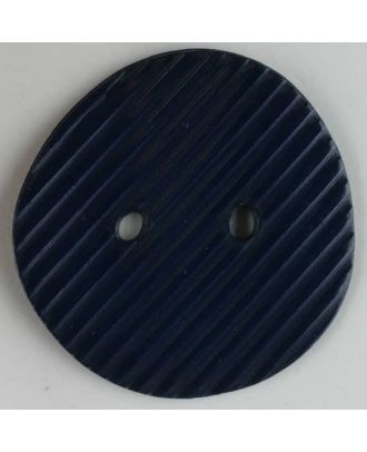 Polyamidknopf schräg schraffiert,  2-loch - Größe: 25mm - Farbe: marineblau - Art.Nr. 313721