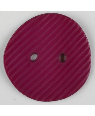 Polyamidknopf schräg schraffiert,  2-loch - Größe: 25mm - Farbe: lila - Art.Nr. 313722