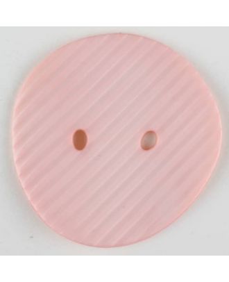 Polyamidknopf schräg schraffiert,  2-loch - Größe: 34mm - Farbe: pink - Art.Nr. 373743
