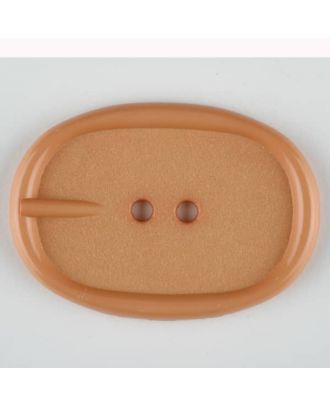 Polyamidknopf im Gürtelschnallenlook,  2-loch - Größe: 35mm - Farbe: beige - Art.Nr. 373703