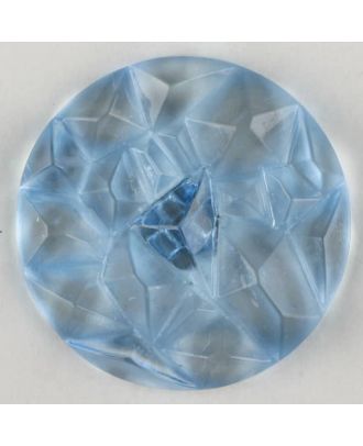 Plexiglasknopf mit Edelsteinschliff mit Öse - Größe: 30mm - Farbe: blau - Art.Nr. 343710
