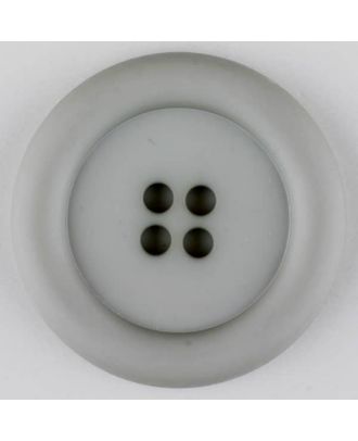 Polyamidknopf, mit breitem Rand, rund, 4 loch - Größe: 30mm - Farbe: grau - Art.Nr. 345713