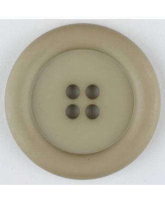 Polyamidknopf, mit breitem Rand, rund, 4 loch - Größe: 20mm - Farbe: beige - Art.Nr. 265716