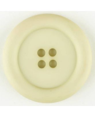 Polyamidknopf, mit breitem Rand, rund, 4 loch - Größe: 25mm - Farbe: beige - Art.Nr. 315718