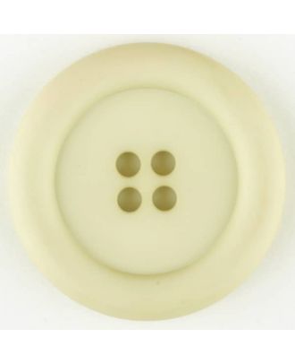 Polyamidknopf, mit breitem Rand, rund, 4 loch - Größe: 30mm - Farbe: beige - Art.Nr. 345716