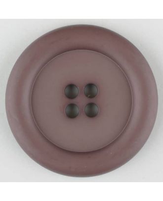 Polyamidknopf, mit breitem Rand, rund, 4 loch - Größe: 20mm - Farbe: braun - Art.Nr. 265720