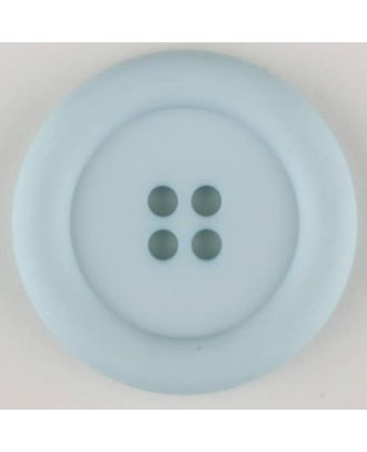 Polyamidknopf, mit breitem Rand, rund, 4 loch - Größe: 25mm - Farbe: blau - Art.Nr. 315721